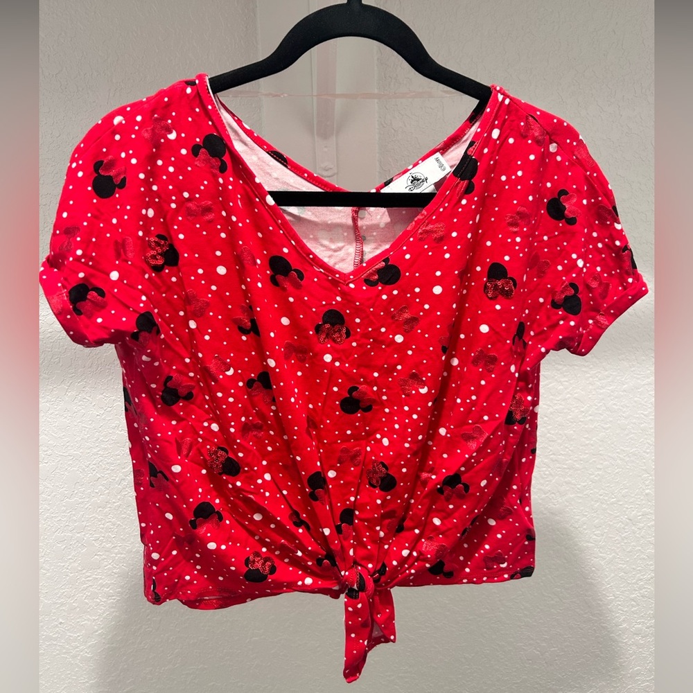 Disney Red Minie Mouse Women's Short Sleeve Tee